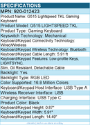 Logitech 920-012423 G515 LIGHTSPEED TKL Low Profile Wireless Gaming Keyboard