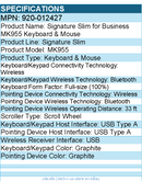 Logitech 920-012427 Signature Slim for Business Wireless Keyboard & Mouse Combo