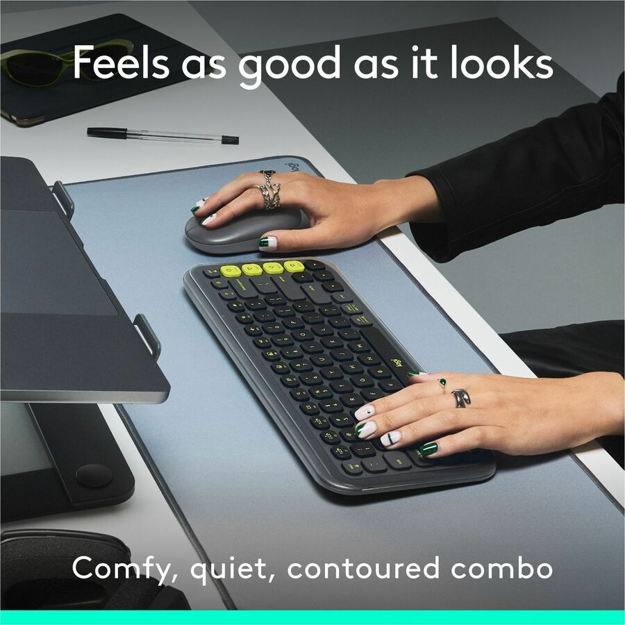 Logitech 920-013103 POP ICON COMBO, Bluetooth Keyboard and Mouse Combo