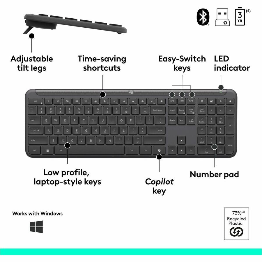 Logitech 920-013271 Signature Slim MK955 Combo - Wireless Keyboard and Mouse