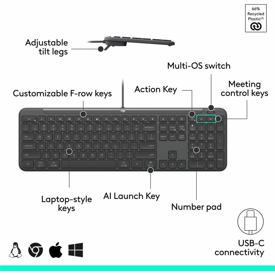 Logitech 920-013303 Signature Slim Wired Combo MK625 Keyboard & Mouse