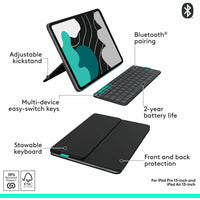 Logitech 920-013367 Flip Folio, Keyboard Case for iPad Pro 13-inch (M4 & M5)
