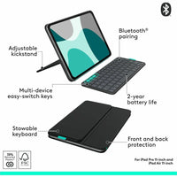 Logitech 920-013369 Flip Folio Keyboard Case for iPad Pro 11-inch (M4 & M5)