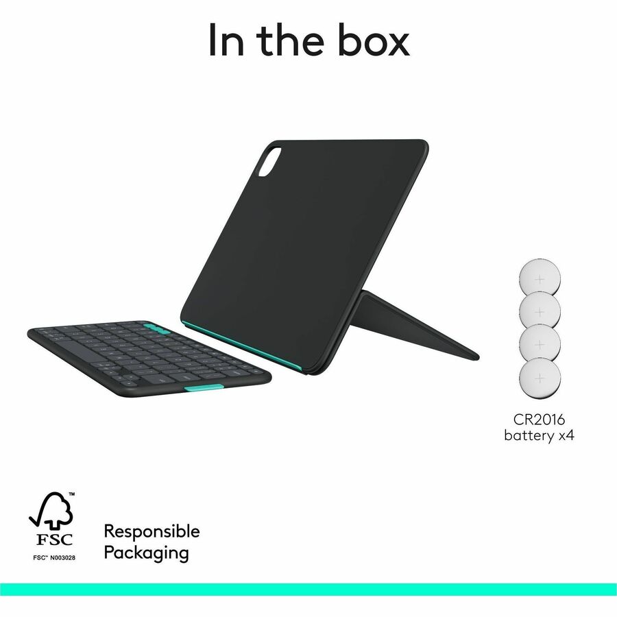Logitech 920-013369 Flip Folio Keyboard Case for iPad Pro 11-inch (M4 & M5)