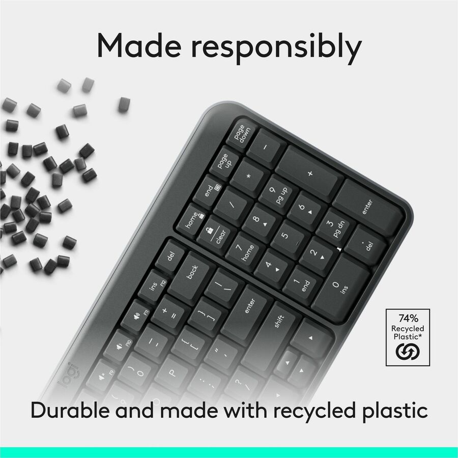 Logitech 920-013442 K250 Bluetooth Keyboard - Wireless - Graphite