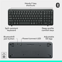Logitech 920-013442 K250 Bluetooth Keyboard - Wireless - Graphite