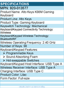 Logitech 920-013577 Alto Keys K98M Wireless Mechanical Keyboard
