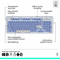 Logitech 920-013577 Alto Keys K98M Wireless Mechanical Keyboard