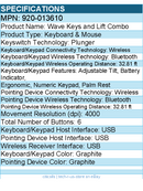Logitech 920-013610 Wave Keys & Lift Vertical - Wireless Keyboard & Mouse Combo