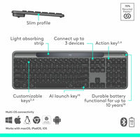 Logitech 920-013755 Signature Slim Solar Wireless Keyboard - Bluetooth