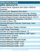 Logitech 920-013770 Signature Slim Solar+ K980 for Business, Wireless Keyboard