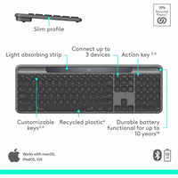 Logitech 920-013786 Signature Slim Solar - Keyboard - Wireless - Bluetooth