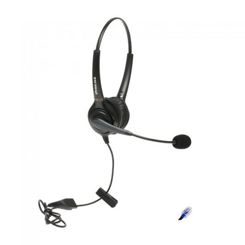Ovis HS84-YEL Dual Ear Headset w QuickDisconnect Cable for Avaya Cisco Panasonic