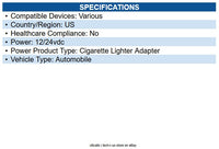 ProClip USA 945031 Cig-Plug Adapter USB-C PD and USB-A with USB-C to USB-C Cable