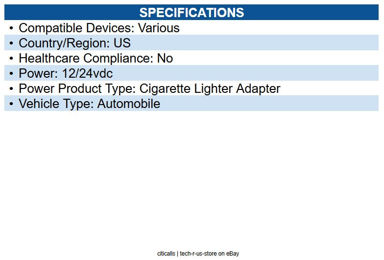 ProClip USA 945031 Cig-Plug Adapter USB-C PD and USB-A with USB-C to USB-C Cable