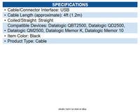 Datalogic 94A050044 Cable USB-C to Female USB-A 1.2m black