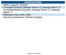 Datalogic 94ACC0410 Battery, Standard+Wireless charging 4000 mAh for Memor 12-17