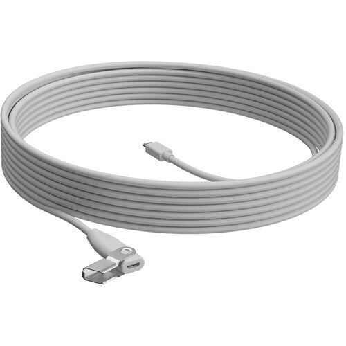 Logitech 952000047 Rally Mic Pod Extension Cable, 33 ft, White