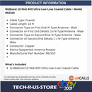 WeBoost 952310 10 ft Coaxial Cable 400 Ultra-Low-Loss N-Male Copper for Rotator