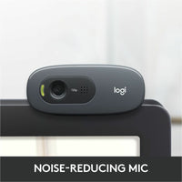 Logitech 960-000694 C270 HD Webcam with noise-reducing mics for video calls