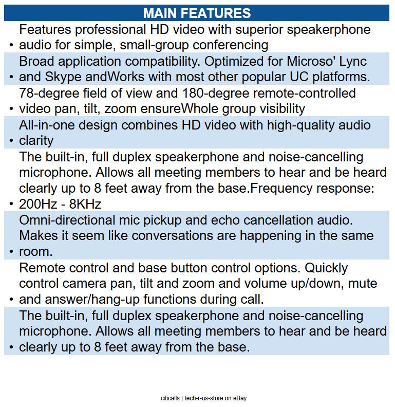 Logitech 960-000866 BCC950 ConferenceCam Desktop Video Conferencing Solution