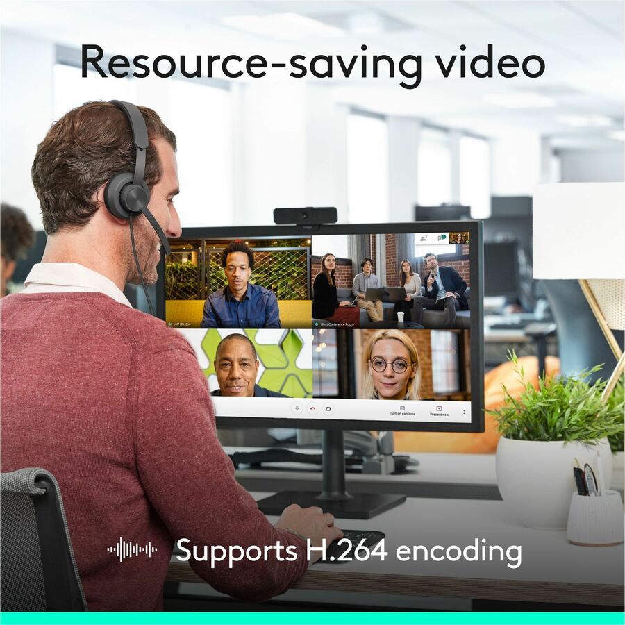 Logitech 960-001075 C925e Business Webcam, HD 1080p/30fps Video