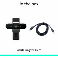 Logitech 960001105 Brio 4K Webcam for Business, biometrics login