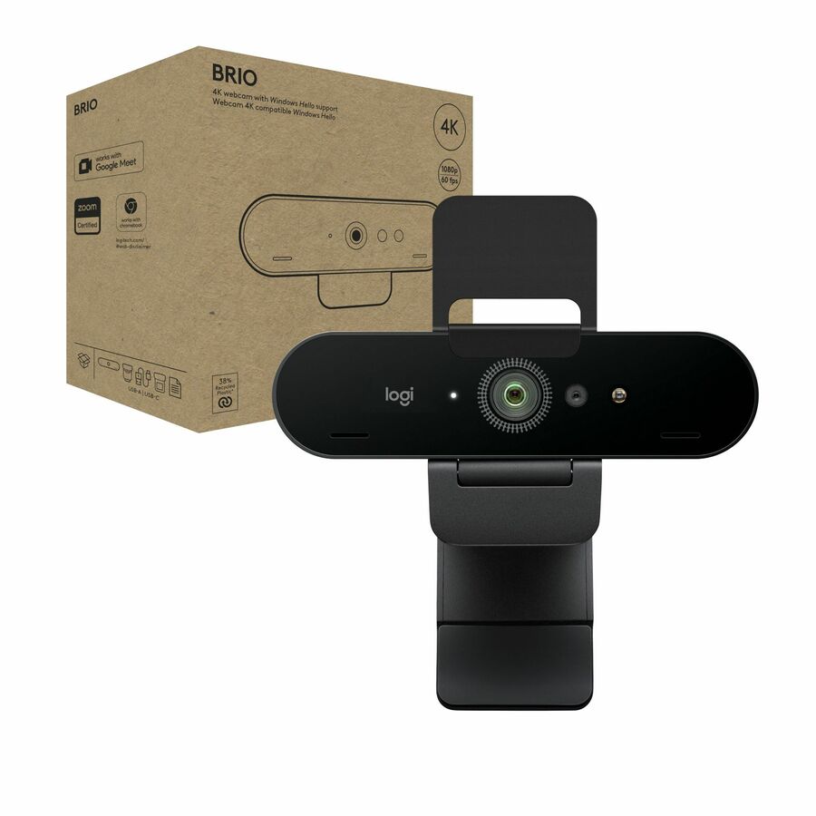 Logitech 960001105 Brio 4K Webcam for Business, biometrics login