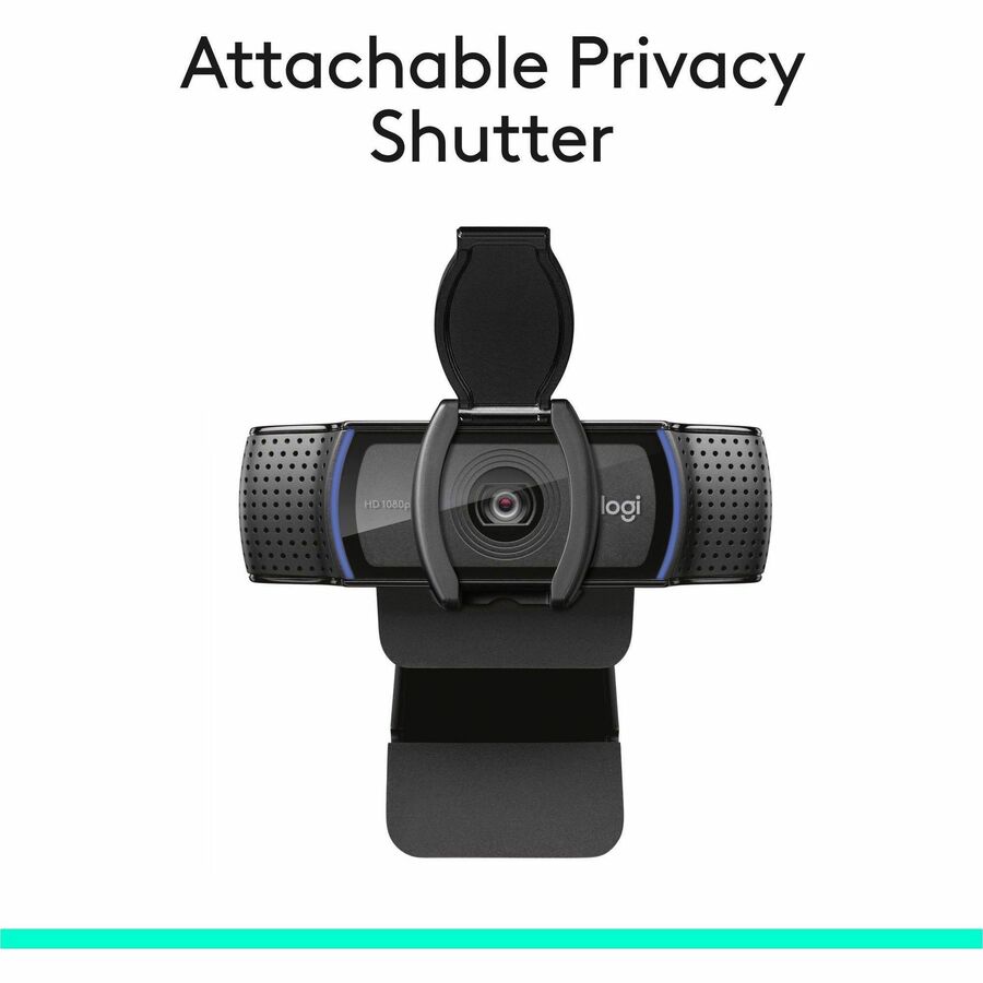 Logitech 960-001257 C920S Full HD Pro Webcam, 1080p/30fps Video Calling