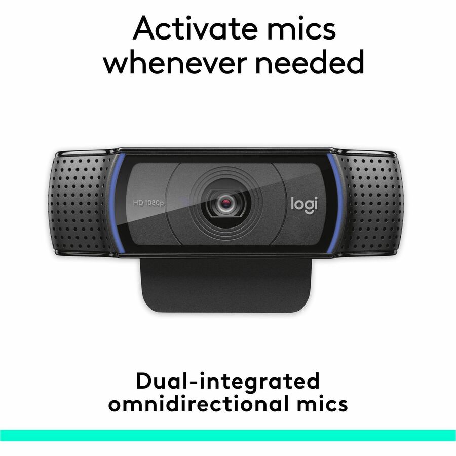 Logitech 960-001401 C920e HD 1080p Mic-Enabled Webcam, certified for Zoom