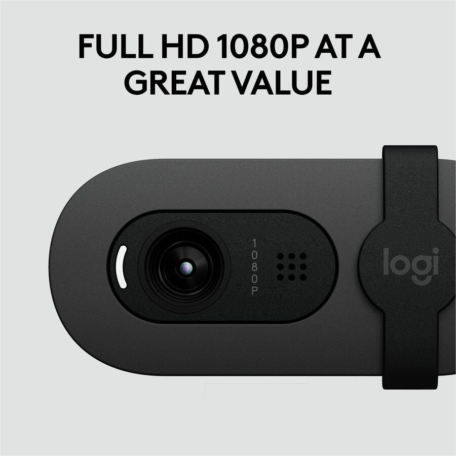 Logitech 960001579 Brio 105 Full HD 1080p Business Webcam w/ Auto-Light Balance