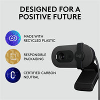 Logitech 960001579 Brio 105 Full HD 1080p Business Webcam w/ Auto-Light Balance