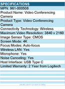 Logitech 961-000508 Mevo Core Wireless Live Streaming Camera, 4K Video Camera