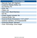 Datalogic 96222212000-000730 Magellan 9600i Scanner/Scale, Long Platter