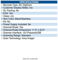 Datalogic 96222212000-000730 Magellan 9600i Scanner/Scale, Long Platter