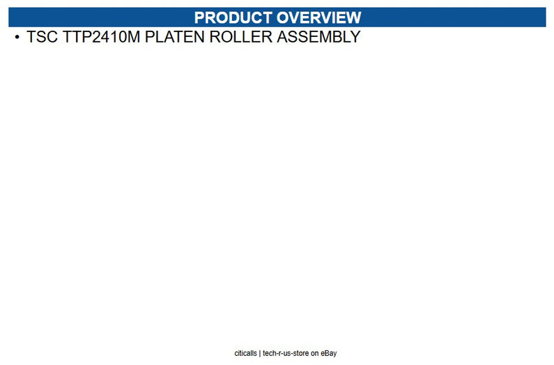 TSC 98-0240030-00LF TSC TTP2410M PLATEN ROLLER ASSY
