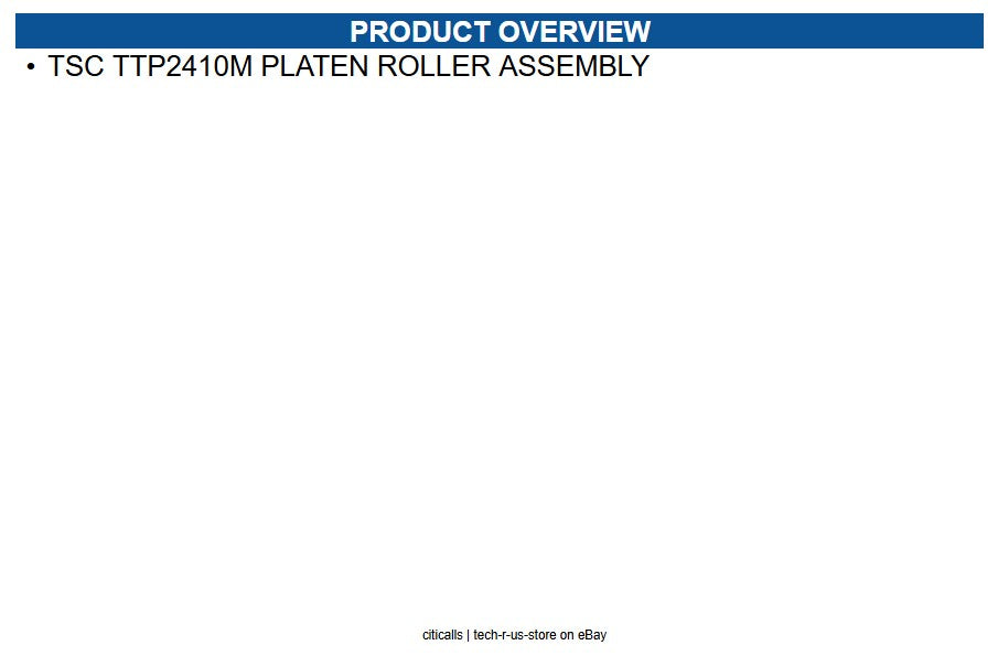 TSC 98-0240030-00LF TSC TTP2410M PLATEN ROLLER ASSY