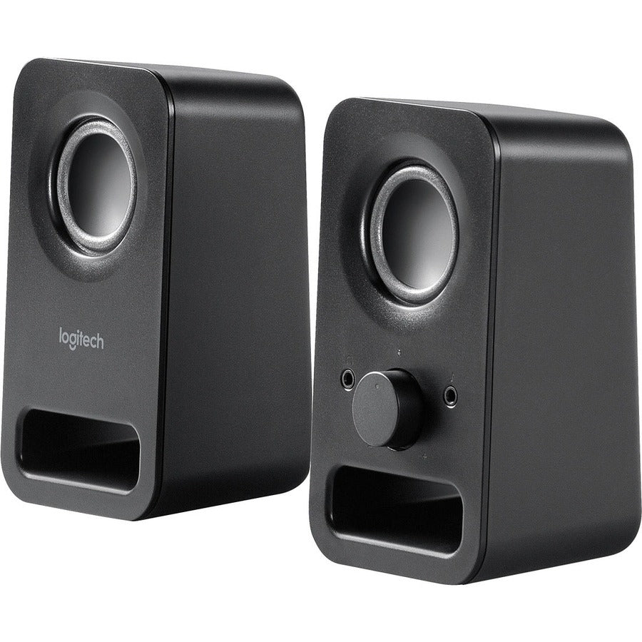 Logitech 980-000802 Multimedia Speakers Z150 w/ Clear Stereo Sound - Black
