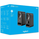Logitech 980-000802 Multimedia Speakers Z150 w/ Clear Stereo Sound - Black