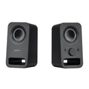 Logitech 980-000802 Multimedia Speakers Z150 w/ Clear Stereo Sound - Black