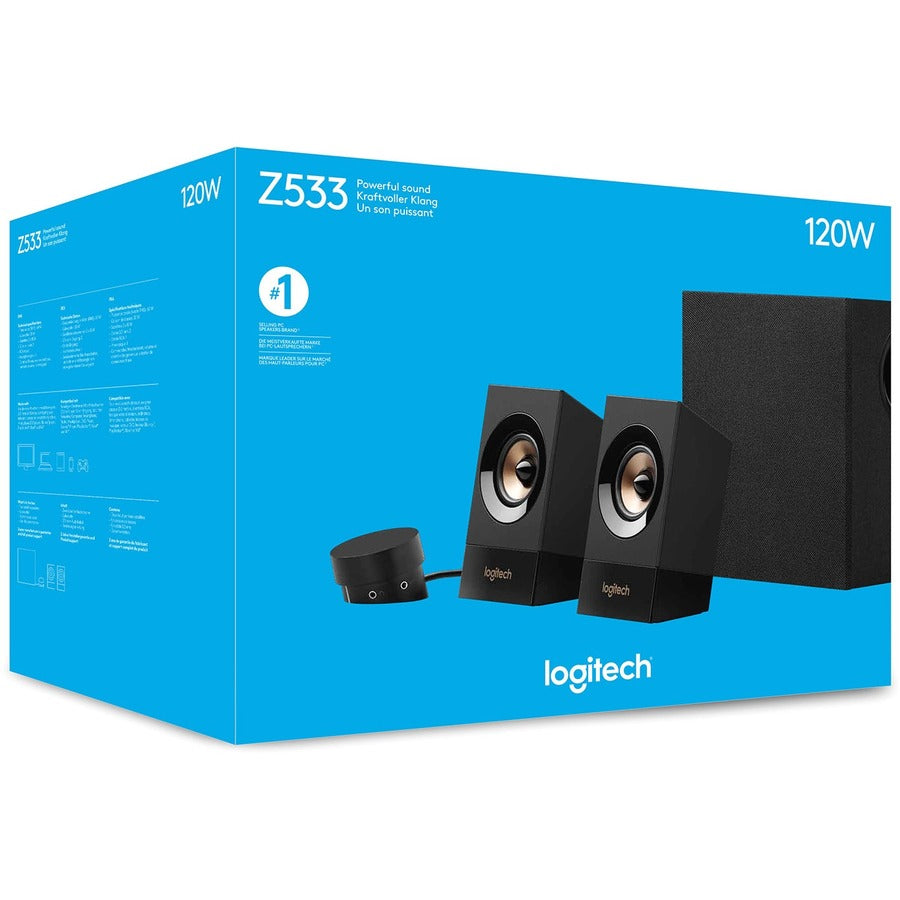 Logitech 980-001053 Z533 2.1 Speaker System - 60 W RMS