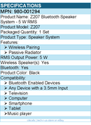 Logitech 980-001294 Z207 Bluetooth Speaker System - 5 W RMS