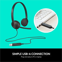 Logitech 981-000507 H340 USB Headset with Noise-Cancelling Mic