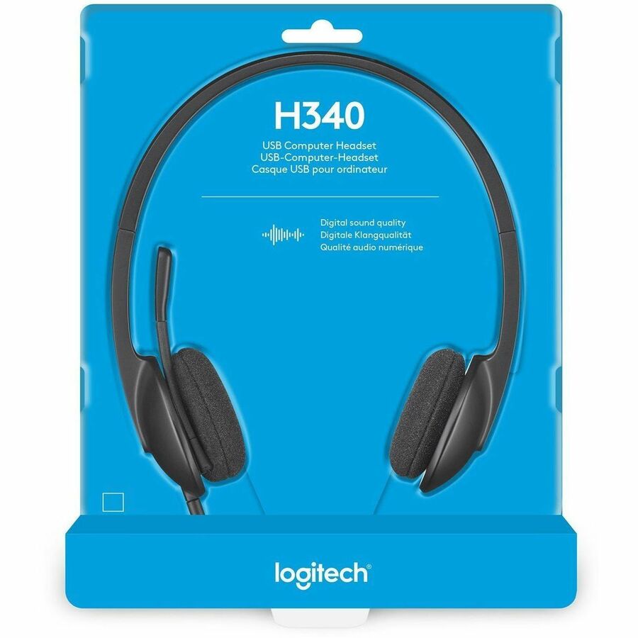 Logitech 981-000507 H340 USB Headset with Noise-Cancelling Mic