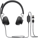Logitech 981-000876 Zone Wired Noise Cancelling Headset, USB-C