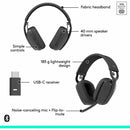 Logitech 981001198 Zone Vibe Wireless Bluetooth Headphones with USB receiver