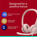 Logitech 981-001280 H390 USB-A Computer Headset, Rose - Stereo -Noise Cancelling