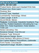 Logitech 981001389 Zone Learn Wired Headset with Microphone - Fit for Kids