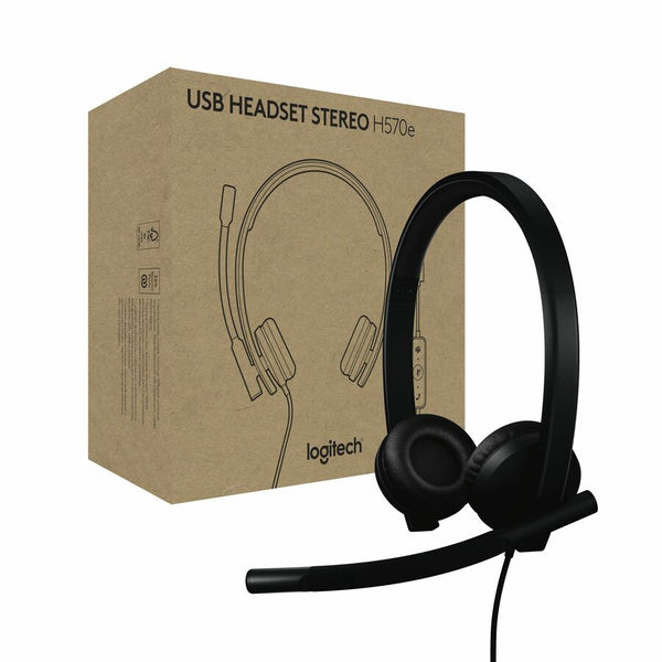 Logitech 981-001429 H570e USB Wired Stereo Headset, USB-C, Noise-Canceling Mics