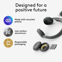 Logitech 981-001435 Zone Wireless 2 Noise Canceling Headset w/ Hybrid ANC